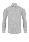 Remus Uomo Seville Gothic Floral Print Shirt, White Multi
