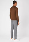 Remus Uomo Slim Fit Knitted Polo Shirt, Brown