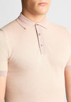 Remus Uomo Slim Fit Knitted Polo Shirt, Salmon
