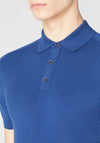 Remus Uomo Slim Fit Knitted Polo Shirt, Blue