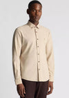 Remus Uomo Tapered Fit Brushed Cotton Shirt, Beige