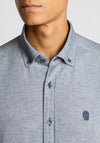 Remus Uomo Tapered Fit Brushed Cotton Shirt, Dark Blue