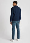 Remus Uomo Tapered Fit Half Zip Sweater, Navy