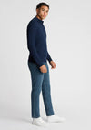 Remus Uomo Tapered Fit Half Zip Sweater, Navy