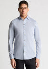 Remus Uomo Tapered Fit Linen Blend Shirt, Blue