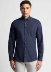 Remus Uomo Tapered Fit Linen Blend Shirt, Navy