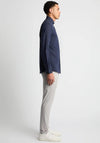 Remus Uomo Tapered Fit Linen Blend Shirt, Navy
