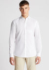 Remus Uomo Tapered Fit Linen Blend Shirt, White