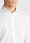 Remus Uomo Tapered Fit Linen Blend Shirt, White
