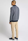 Remus Uomo Textured Knit Long Sleeve Polo Shirt, Navy