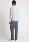 Remus Uomo Textured Knit Polo Shirt, Sky Blue