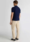 Remus Uomo Textured Knit Polo Shirt, Dark Blue