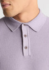 Remus Uomo Textured Knit Polo Shirt, Purple