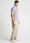 Remus Uomo Textured Knit Polo Shirt, Purple