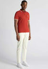 Remus Uomo Tipped Collar Polo Shirt, Burnt Orange