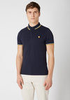 Remus Uomo Tipped Collar Polo Shirt, Navy