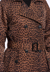 Rino & Pelle Era Leopard Trench Coat, Brown