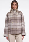 Rino & Pelle Jenelle Check Recycled Wool Jacket, Beige