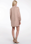 Rino & Pelle Long Satin Bomber Jacket, Nude