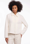 Rino & Pelle Milan Knit Collar Jacket, Snow White