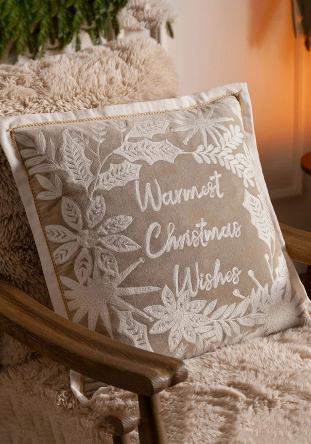 WINTER WARMEST WISHES EMBROIDERED