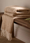 ILA WOVEN TASSELLED THROW NATURAL