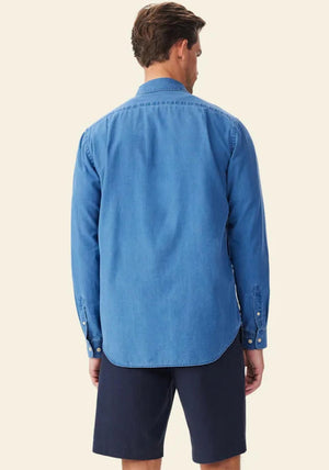 R.M WILLIAMS Arno Denim Shirt, Indigo Blue