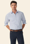 R.M WILLIAMS Brunswick Twill Check Shirt, Blue