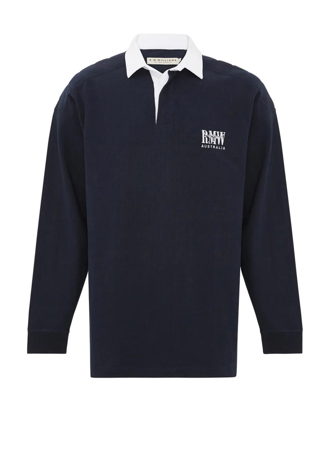 R.M WILLIAMS Classic RMW Rugby Shirt, Navy