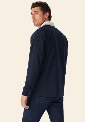 R.M WILLIAMS Classic RMW Rugby Shirt, Navy