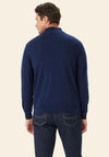R.M WILLIAMS Ernest Quarter Zip Merino Knit Sweater, Navy