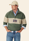 R.M WILLIAMS Heritage Panel Quarter Zip Sweatshirt, Green