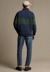 R.M WILLIAMS Heritage Panel Quarter Zip Sweatshirt, Navy