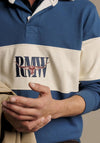 R.M WILLIAMS Heritage Panel Rugby Shirt, Mid Blue