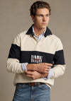 R.M WILLIAMS Heritage Panel Rugby Shirt, Ecru & Navy