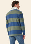 R.M WILLIAMS Jones Stripe Rugby Shirt, Green & Blue