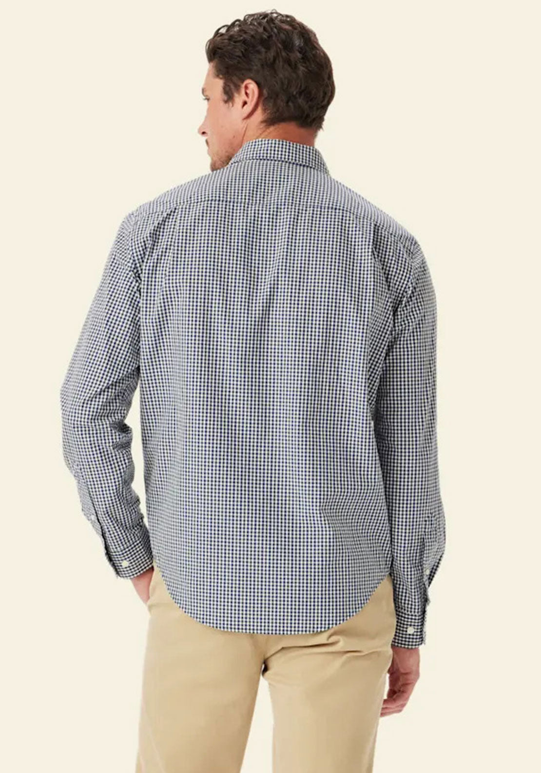 R.M Williams Mogo Poplin Check Shirt, Navy & Charcoal Multi