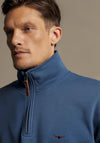 R.M WILLIAMS Mulyungarie Quarter Zip Sweatshirt, Mid Blue