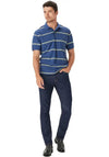 R.M WILLIAMS Rod Stripe Polo Shirt, Blue & Green