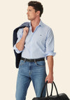 R.M WILLIAMS Sommers Poplin Stripe Shirt, Blue