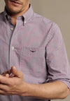 R.M WILLIAMS Whyalla Poplin Check Shirt, Red & Navy