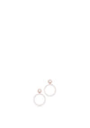 Romi Dublin Large Pearl Circle Earrings, Rose Gold