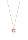 Romi Dublin Pearl Cluster Necklace, Rose Gold