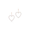 Romi Dublin Pearl Heart Earrings, Rose Gold