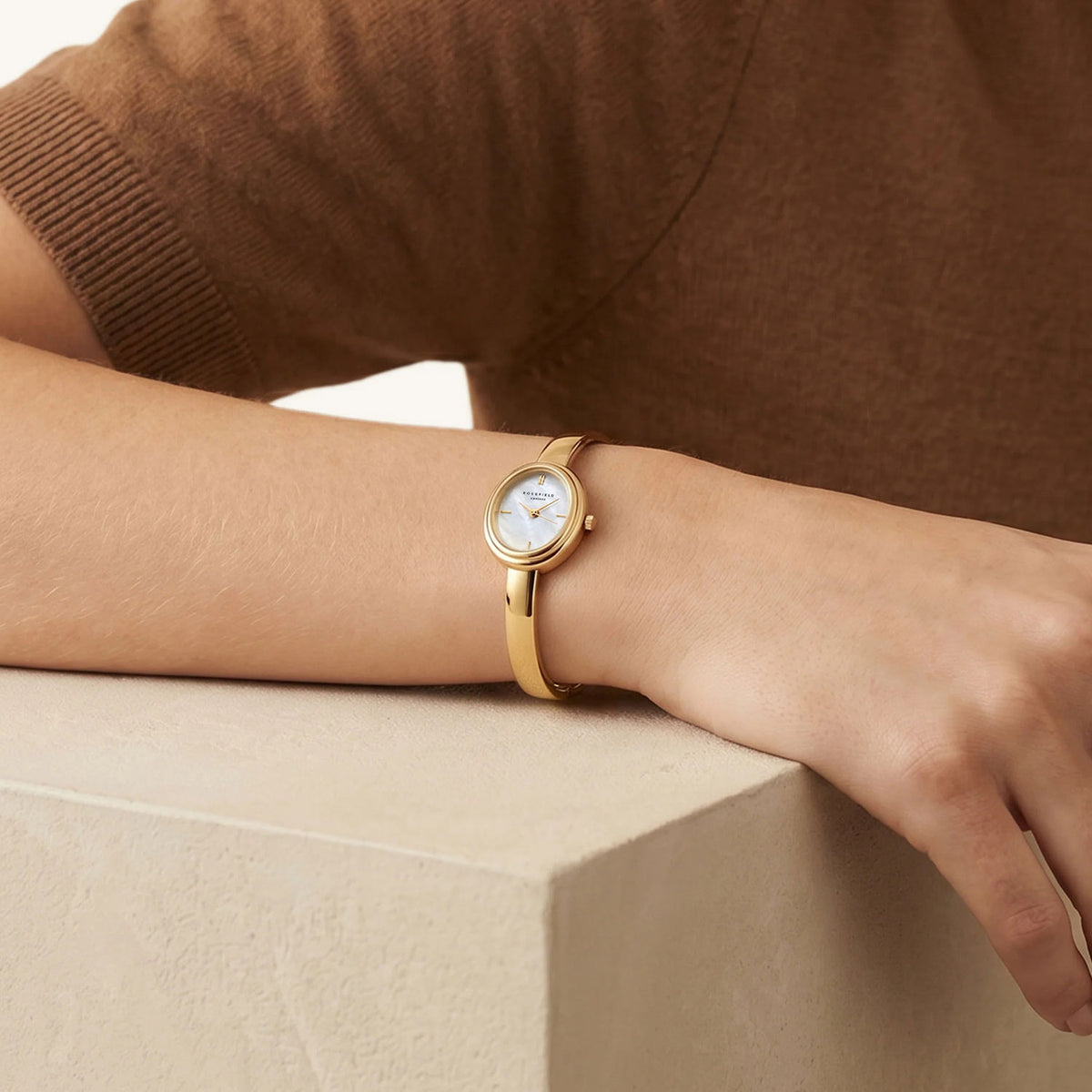 Rosefield Bangle S Watch, Gold