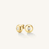 Rosefield Bold Solitaire Stud Earrings, Gold