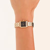 Rosefield Boxelle Crystal Watch, Gold & Black