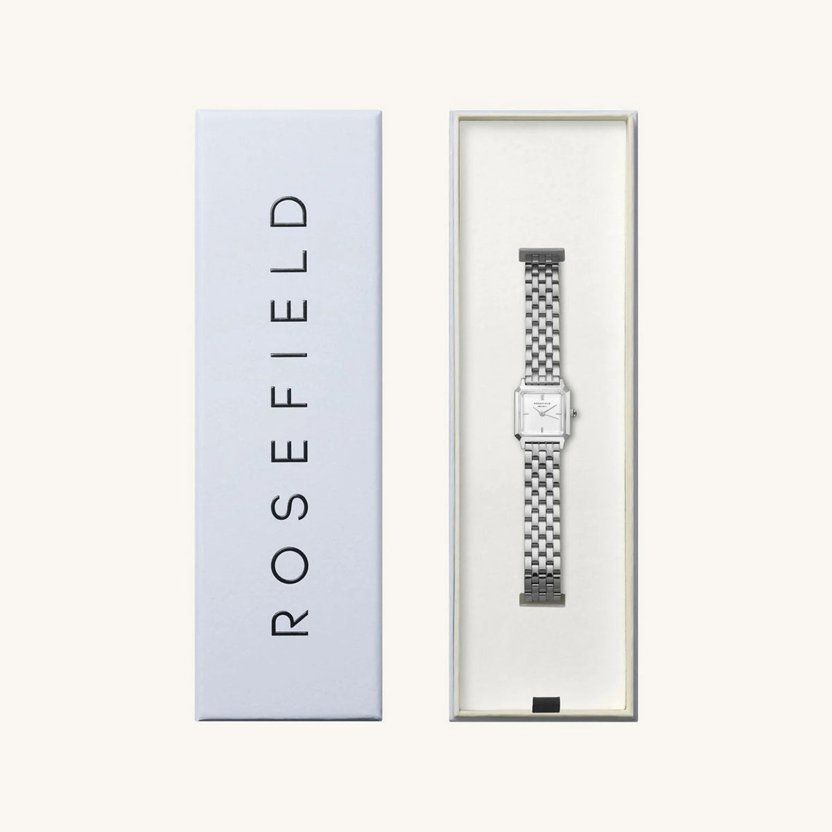 Rosefield Boxelle Watch, Silver
