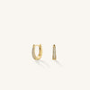 Rosefield Crystal Huggie Earrings, Gold