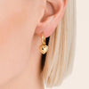 Rosefield Heart Charm Earrings, Gold
